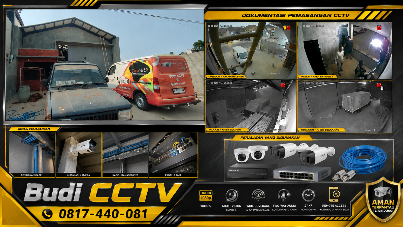 Instalasi CCTV Hikvision Tegal, Kerapihan Jadi Prioritas