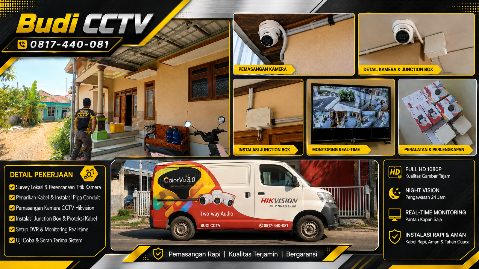 Instalasi CCTV Hikvision Two Way Audio Slawi, Aplikasi Mudah Digunakan