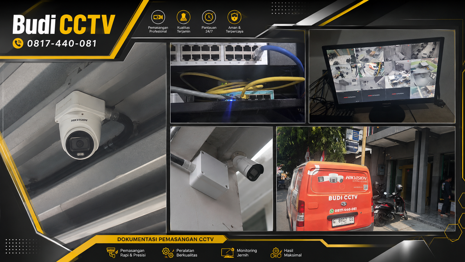Pemasangan CCTV Hikvision Teknologi Terkini di Kantor Bank Slawi
