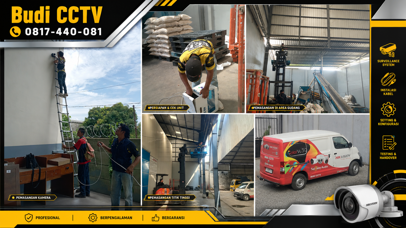 Instalasi CCTV Hikvision di Pabrik Slawi, Dukung Kontrol Operasional